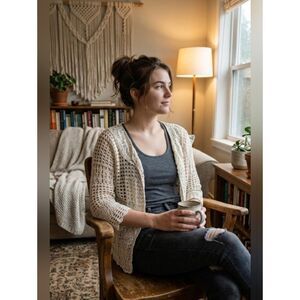 Fever Open Front Cardigan Sz S